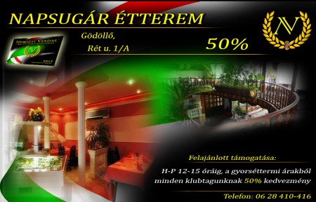 Gödöllő ***Napsugár Étterem 50%